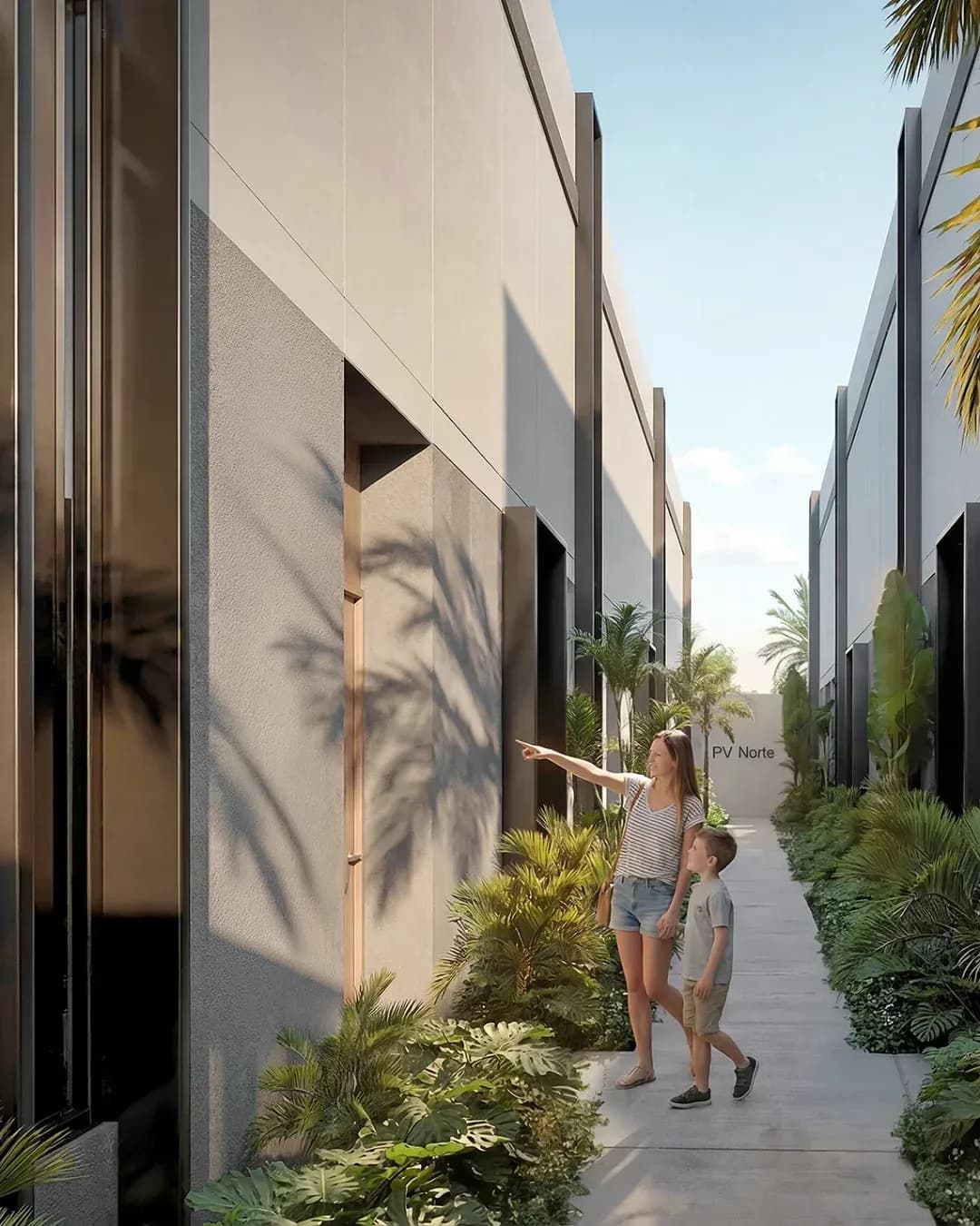 Fachada de torre residencial, proyecto PV Norte
